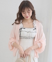 ビジューボタンUVカットカーデ