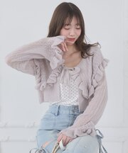 キャミセットビッグカラーフリルカーデ