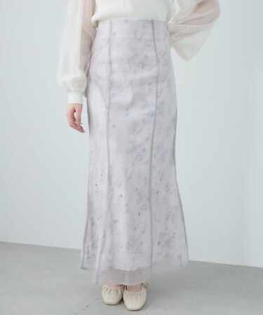 シアーレイヤードフラワースカート