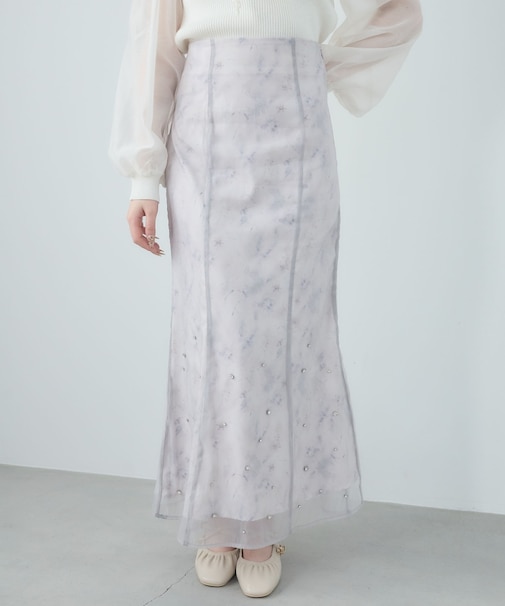 シアーレイヤードフラワースカート