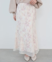 シアーレイヤードフラワースカート