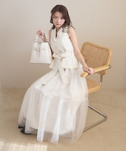 ジレドッキングチュールワンピース