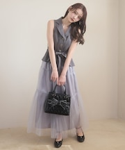 ジレドッキングチュールワンピース