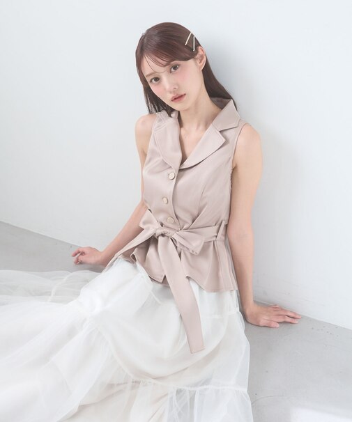 ジレドッキングチュールワンピース