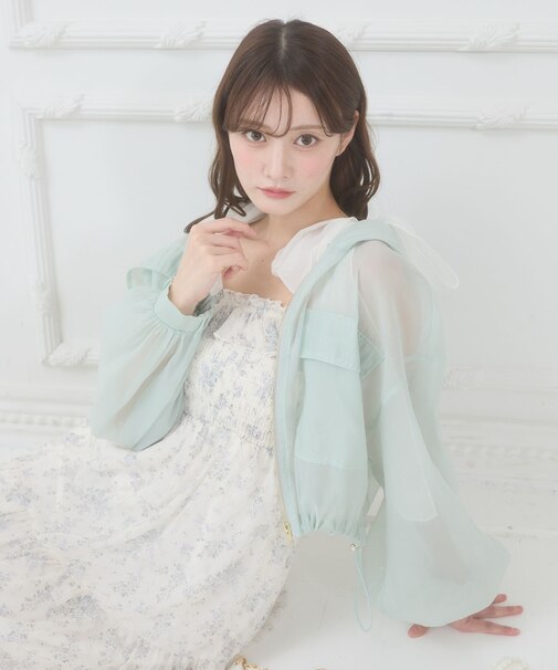 エアリーシアーフードブルゾン