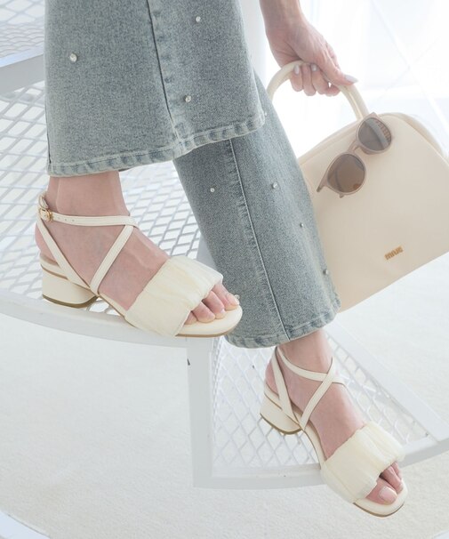 シアーギャザーサンダル