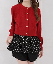 カップ付き裾ペプラムキャミソール