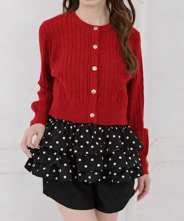 カップ付き裾ペプラムキャミソール