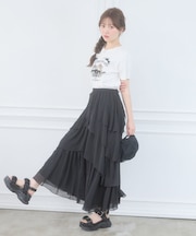 ランダムティアードスカート