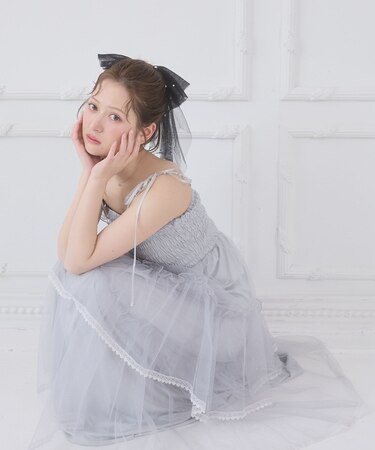 チェーン付きキラキラキャミワンピ