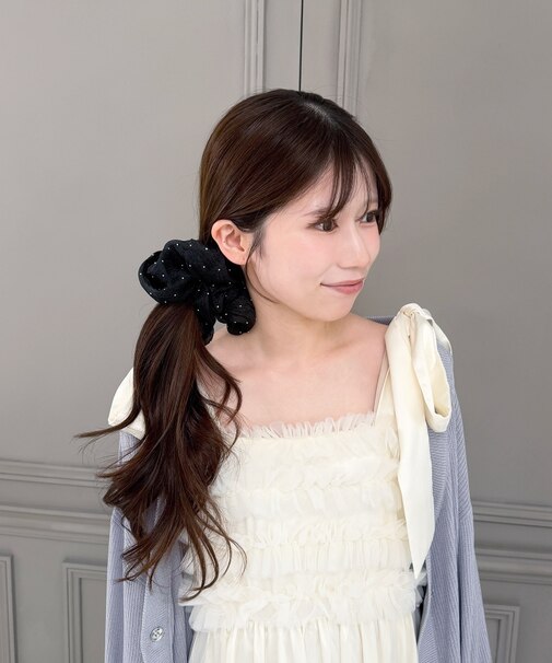 キラキラブルーミングシュシュ