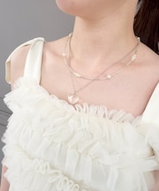 クリアハートモチーフネックレス