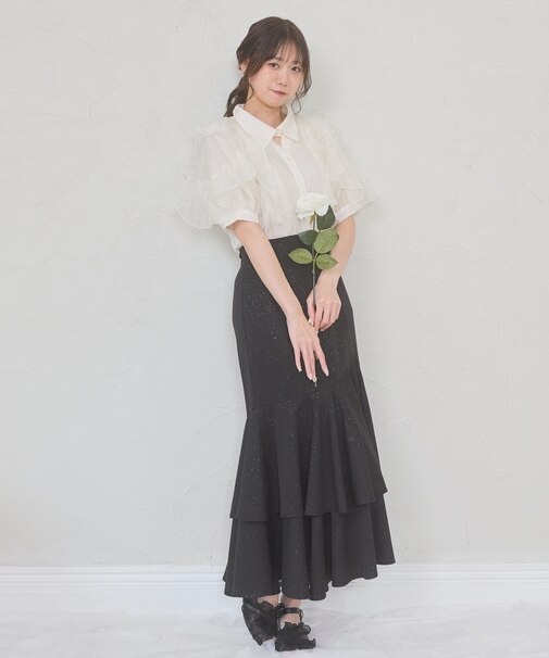 キラキラレースアップマーメイドスカート