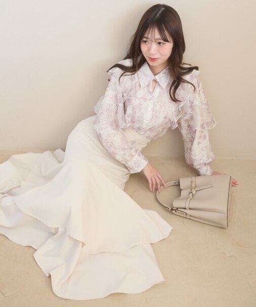 キラキラレースアップマーメイドスカート