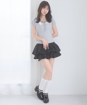 裾レースバルーンミニスカパン