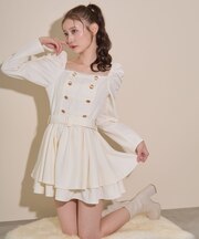 ナポレオンデザイン長袖ワンピース