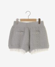 レーストリムケーブルニットパンツ