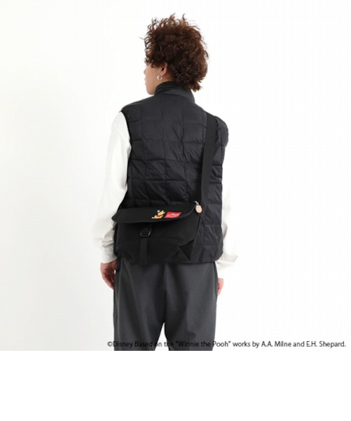 Nylon Messenger Bag JR SLIM FZP 500D CORDURA 25 / POOH
