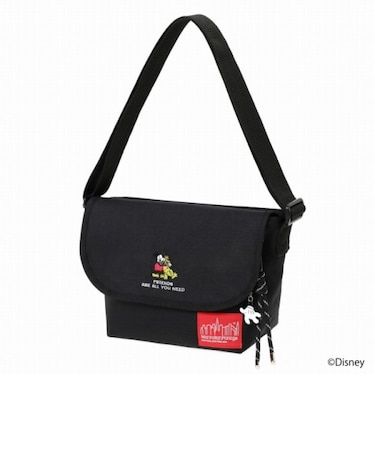 NYLON MESSENGER BAG JR BACK POCKET W/ DIVIDER MAGNET / MICKEY / 26