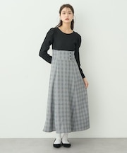 リブカットソードッキングワンピース