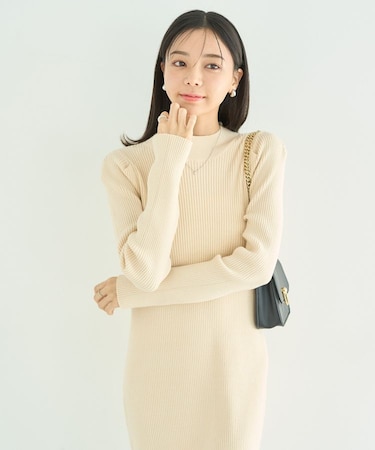 ニットミニワンピース