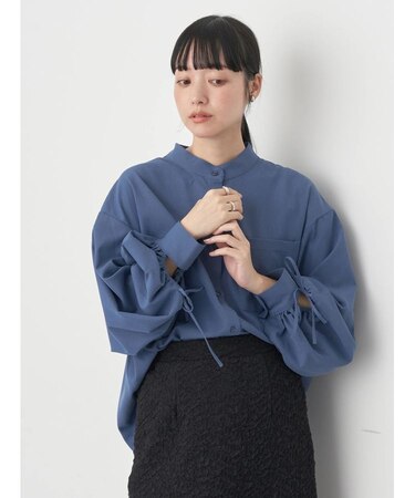 リボンポイントシャツチュニック