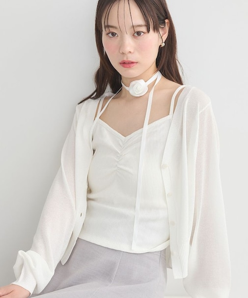 SET2点ローズモチーフチョーカー+キャミインナー