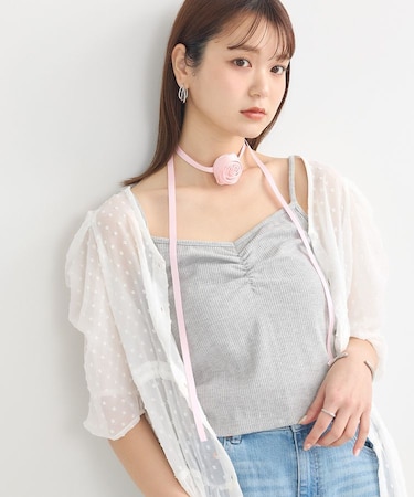 SET2点ローズモチーフチョーカー+キャミインナー