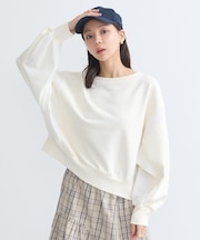 異素材ドッキングスウェット