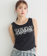 フリルロゴノースリーブプルオーバー