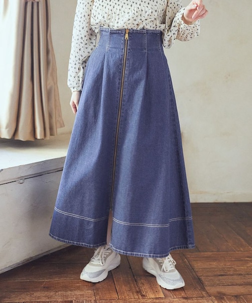 フロントZIPデニムスカート