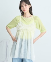 SET2点チュールビスチェ＋シアープルオーバー