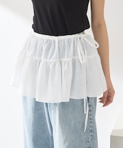 シアーストライプラップスカート