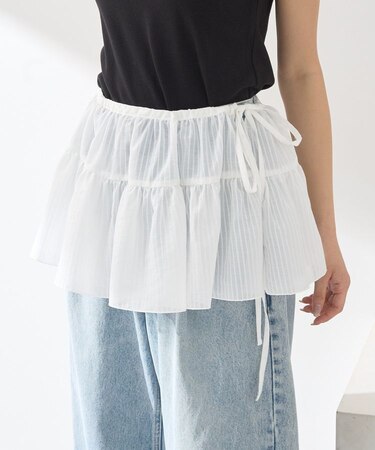 シアーストライプラップスカート