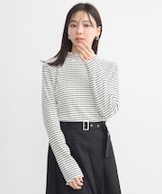 ランダムチェーンリブハイネックプルオーバー