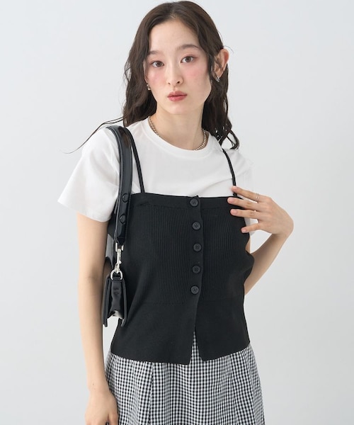 SET2点コンパクトTEE＋マルチwayニットビスチェ｜アース