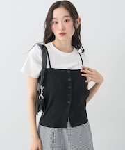 SET2点コンパクトTEE+マルチwayニットビスチェ