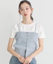 SET2点コンパクトTEE＋マルチwayニットビスチェ