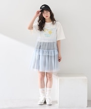 チュールミニキャミワンピース