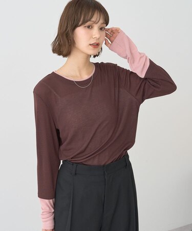 レイヤードシアープルオーバー