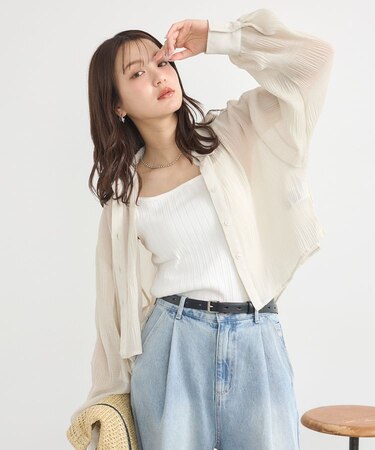 マジョリカプリーツショートシャツ