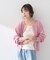 UVカット加工クルーネックニットカーディガン