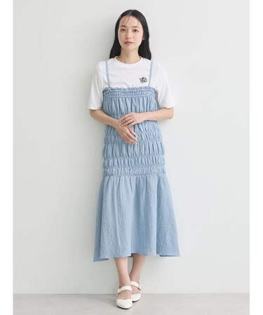 2wayシャーリングキャミワンピース