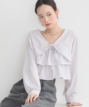 ティアードアンサンブルブラウス