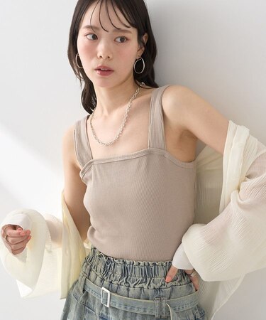 ワイドストラップキャミソール