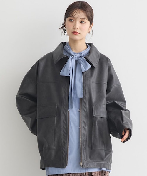 VESGIOIA シープレザー　ジップアップジャケット　ミスチル　桜井着 ATTACHIMENT - ミスチル 桜井着 FNS歌謡祭 ATTACHMENT レザー