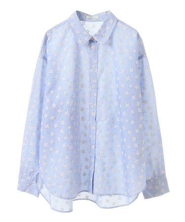 フラワーラバープリントシャツ