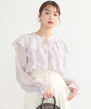 シアーラッフルショートボレロ