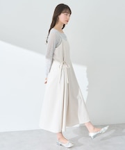 サイドリボンラップ風キャミワンピース