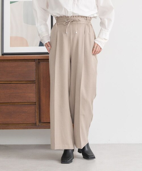 【HUECLOSET】 ★set up★ ウール リラックス パンツ ウールライク リラックスワイドパンツ（4756PK08